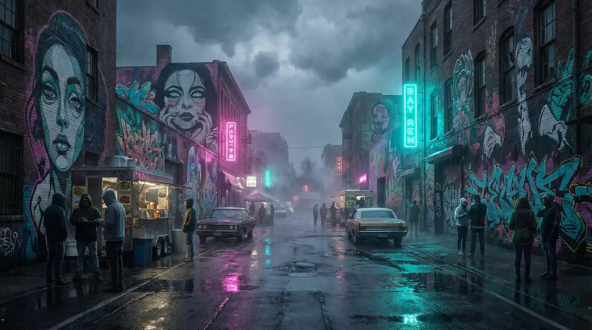 先锋资源7xfxy - 雨夜壁画街